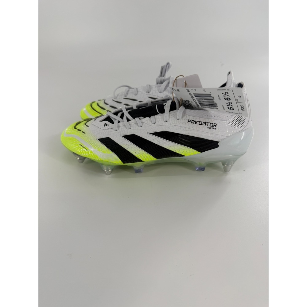 Adidas Predator Elite SG Cleats Cloud White Black Lucid Lemon Men‎ Sz 5.5 JI1067